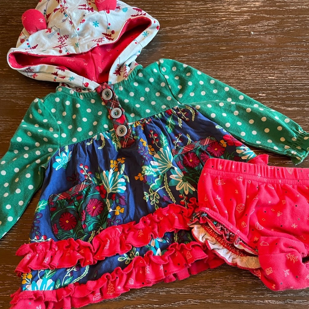 MATILDA Jane Christmas dress set sz 12/18mths